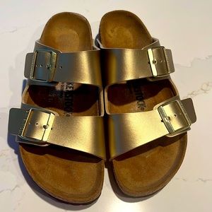Gold Birkenstock Sandal